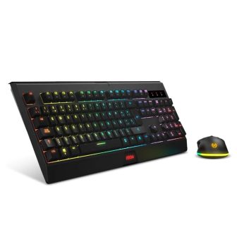 Krom KABALA | Kit Teclado y Ratón Wireless RGB SP (NXKROMKBLSP)