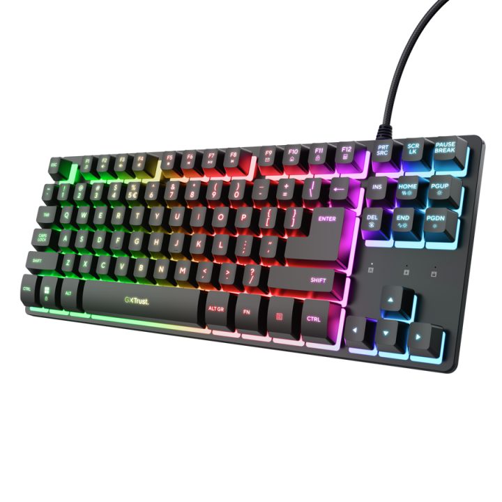 Trust GXT 833 Thado TKL Gaming Keyboard USB QWERTY Spanish Black