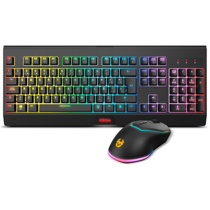 Krom KABALA | Kit Teclado e Rato Wireless RGB SP (NXKROMKBLSP)