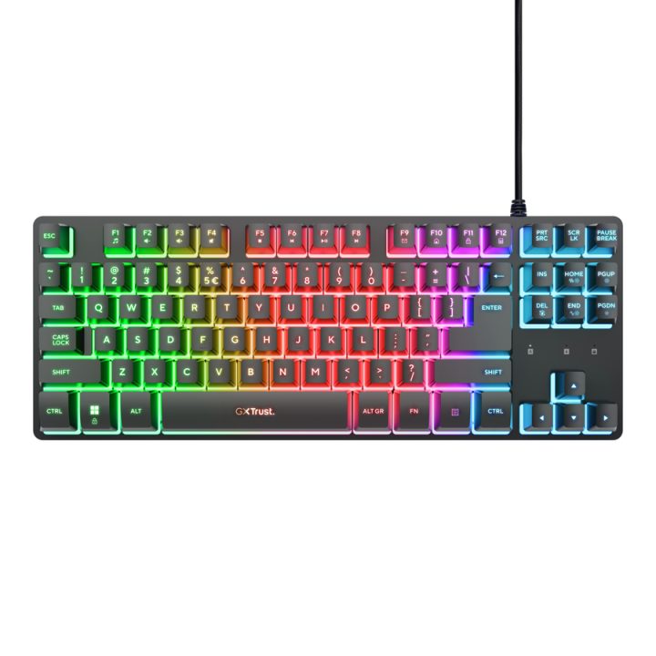 Trust GXT 833 Thado TKL Gaming Keyboard USB QWERTY Spanish Black