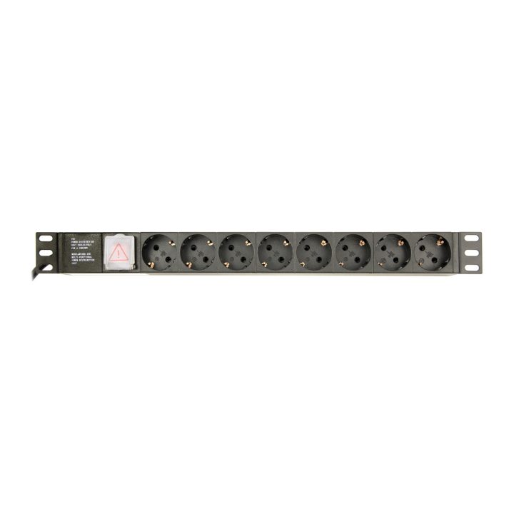 Gembird PDU 8 tomas Schuko1U, 10A,enchufe C14 3 m (EG-PDU-014-C14)