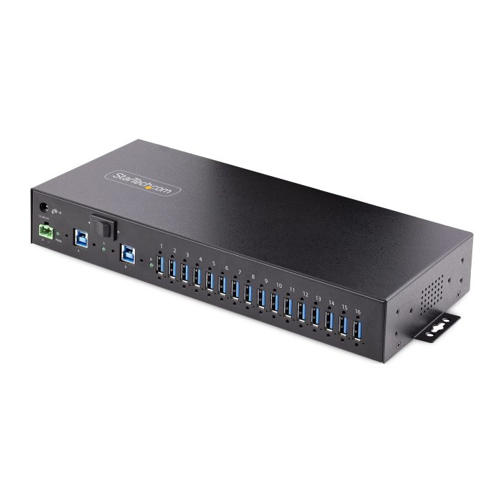StarTech.com 16-Port Industrial USB 3.0 5Gbps Hub - Metal -…