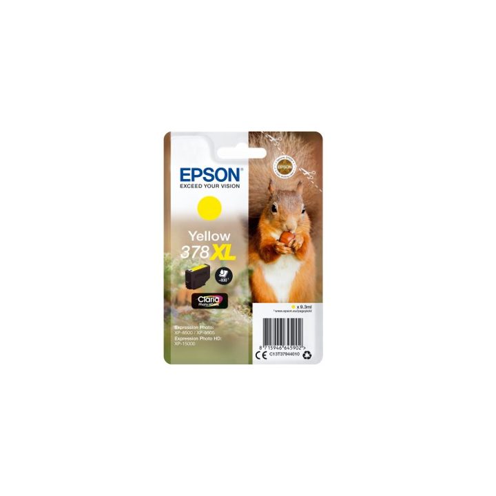 Epson Squirrel Yellow Ink 378XL Claria Photo HD Squirrel
