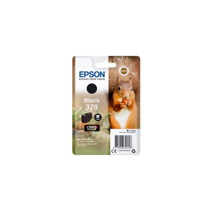 Cartucho de tinta Epson C13T37814010 singlepack preto 378 Claria…