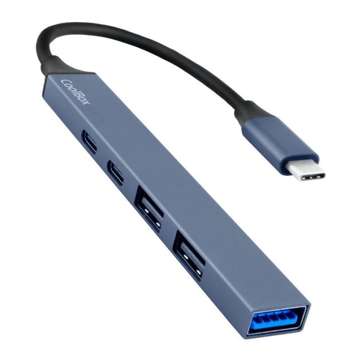 CoolBox MINIDOCK 5 ALUMINIO USB-C + PD 100W/2X USB-A/1X USB-C/1X…