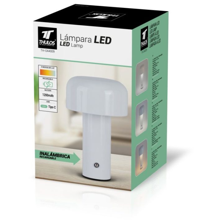 Thulos Mushroom LED Lamp th-OA4009 White (TH-OA4009WH)