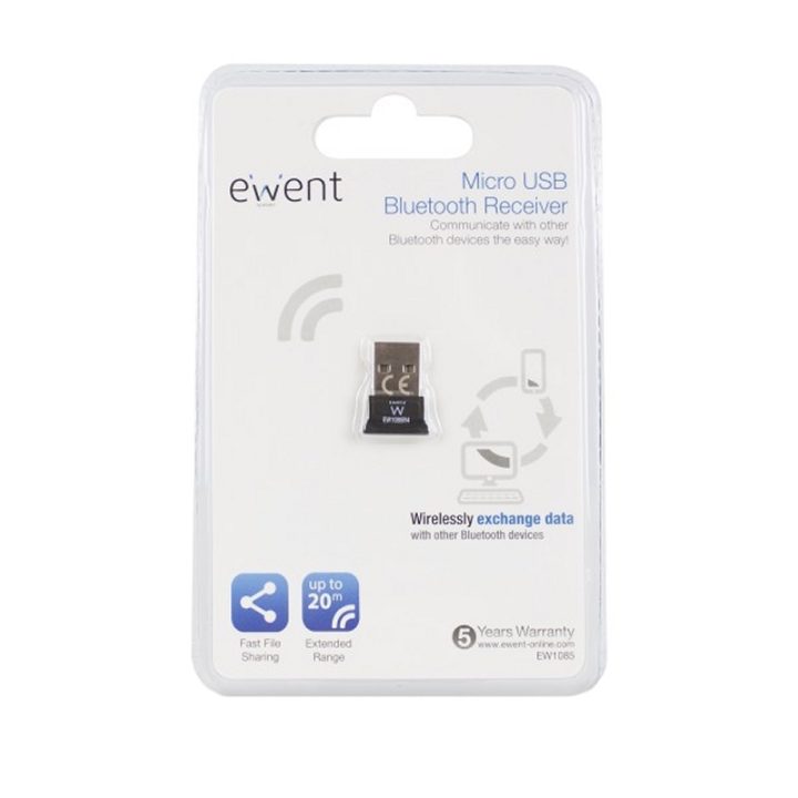Ewent EW1085 adaptador e cartão de rede Bluetooth 3 Mbit/s