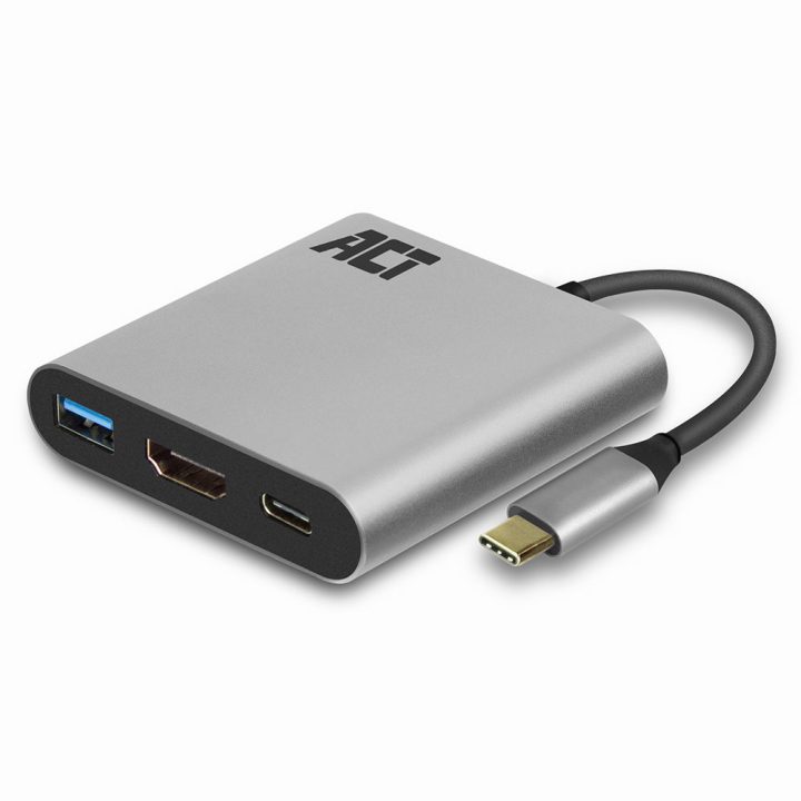 ACT AC7022 Adaptador gráfico USB 4096 x 2160 Pixéis Cinzento