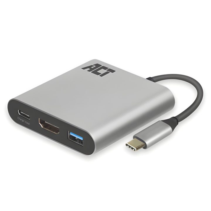 ACT AC7022 Adaptador gráfico USB 4096 x 2160 Pixéis Cinzento