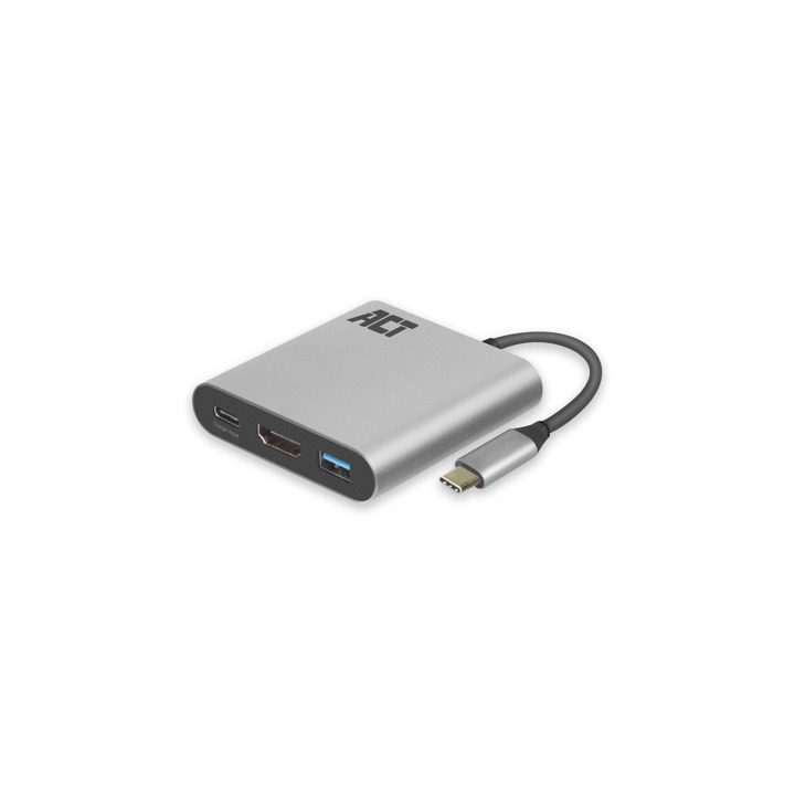 ACT AC7022 USB Graphics Adapter 4096 x 2160 Pixels Gray