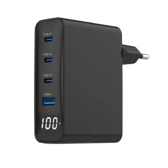 Gembird Fast USB GaN Charger 4 P 100 W LCD (TA-UC-PDQC100LCD01BK)