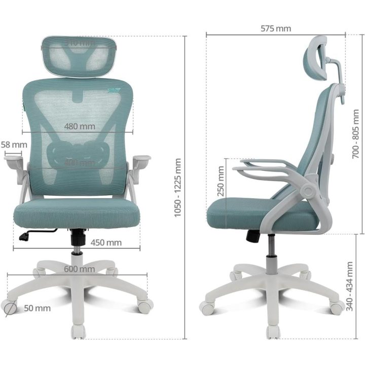Drift DRAIR35 Gaming Chair White/Turquoise (DRAIR35WT)