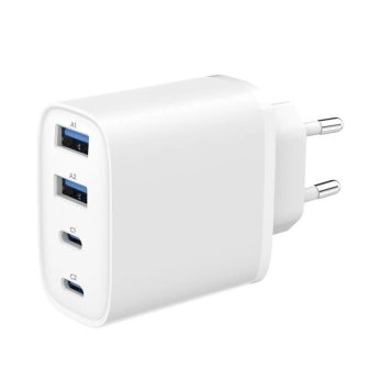 Gembird Fast USB PD Charger 4 Ports 40 W GaN (TA-UC-2A2C-PD40-01-W)