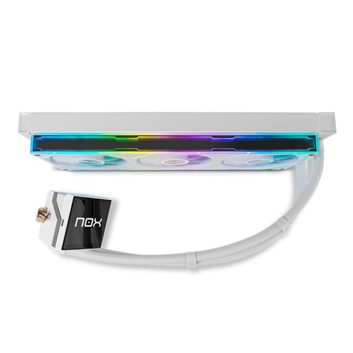 Nox Vent. HUMMER M-360 LCD Kit RL Mag ARGB Blanco (NXHUMMERM360LCDWH)