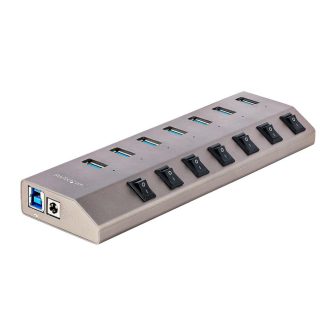 StarTech.com 7-Port USB-C Hub with USB-A Ports - USB Type C Splitter…