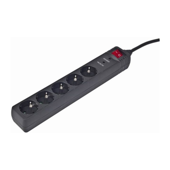 Gembird Surge Protector Power Strip, 5 Outlets 3m (SPG5-C-10)