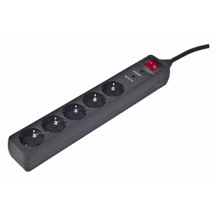 Gembird Surge Protector Power Strip, 5 Outlets 3m (SPG5-C-10)