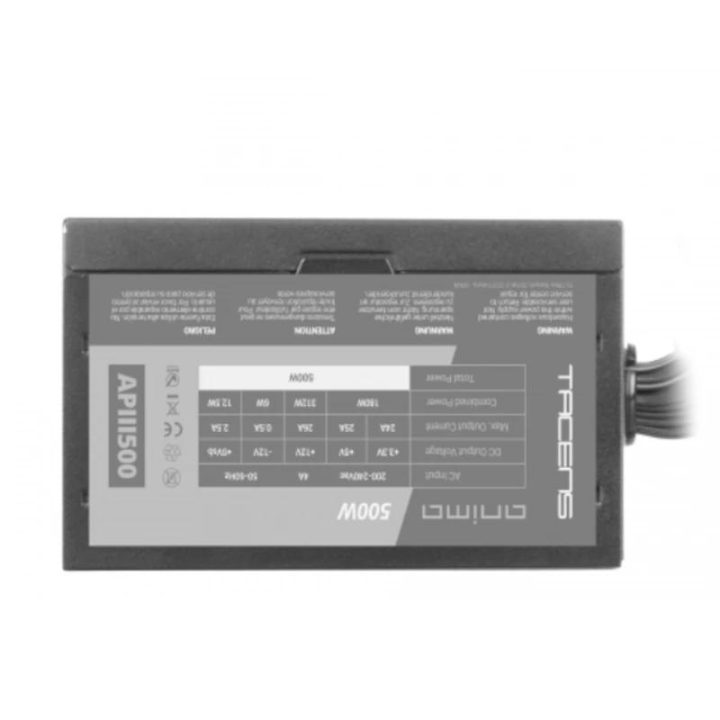 Tacens Anima APIII500, PC ATX Power Supply 500W, SMD Technology 85%…