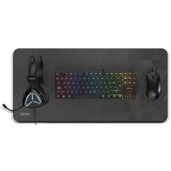 Krom KLASS PCombo Gaming 4 en 1 RGB Negro (NXKROMKLASSBK) · Teclado…