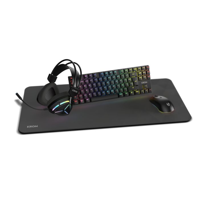 Krom KLASS PCombo Gaming 4-in-1 RGB Black (NXKROMKLASSBK) · English…