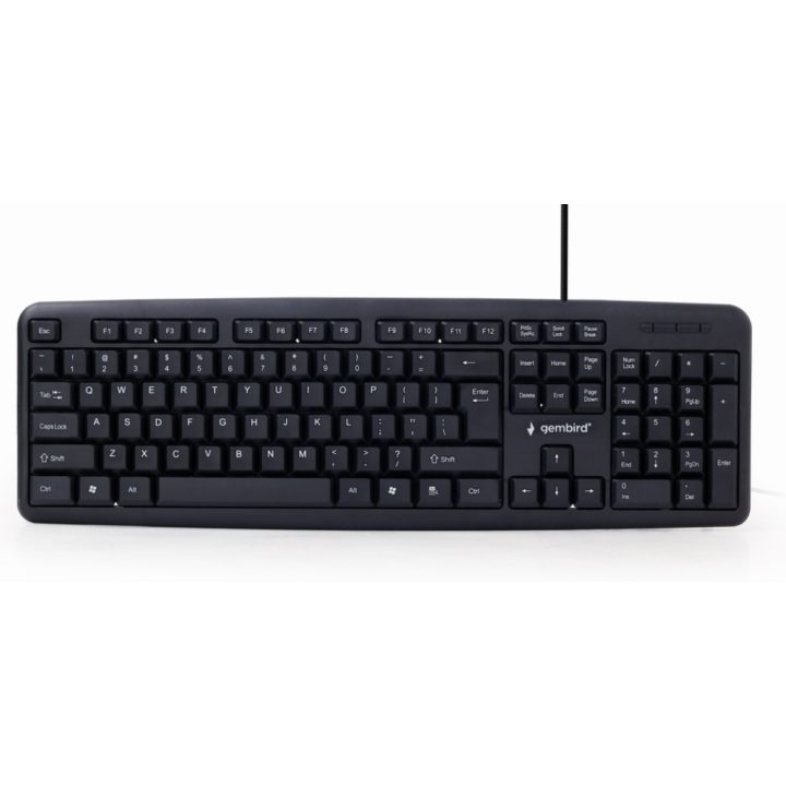 Gembird KB-U-103 teclado USB Inglés de EE. UU. Negro