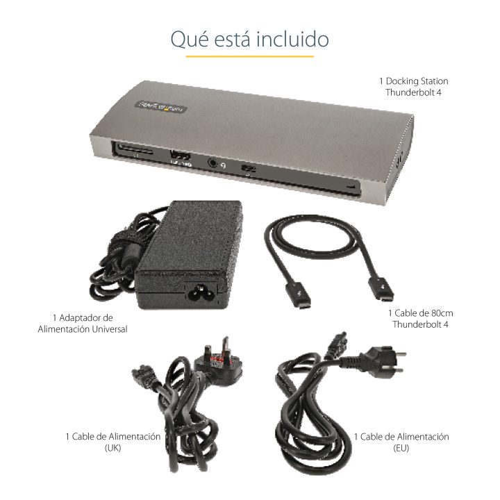 StarTech.com Docking Station Thunderbolt 4, PD de 96W, para 1 Monitor…