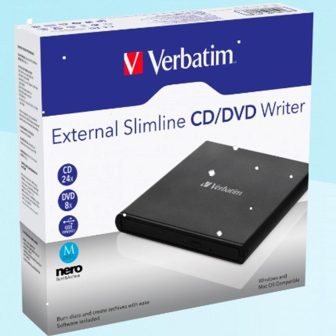 Verbatim slimline external CD-DVD burner USB 2.0 (98938)