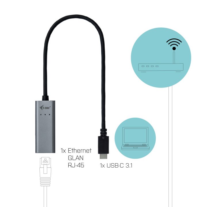 Adaptador i-tec Metal USB-C Gigabit Ethernet