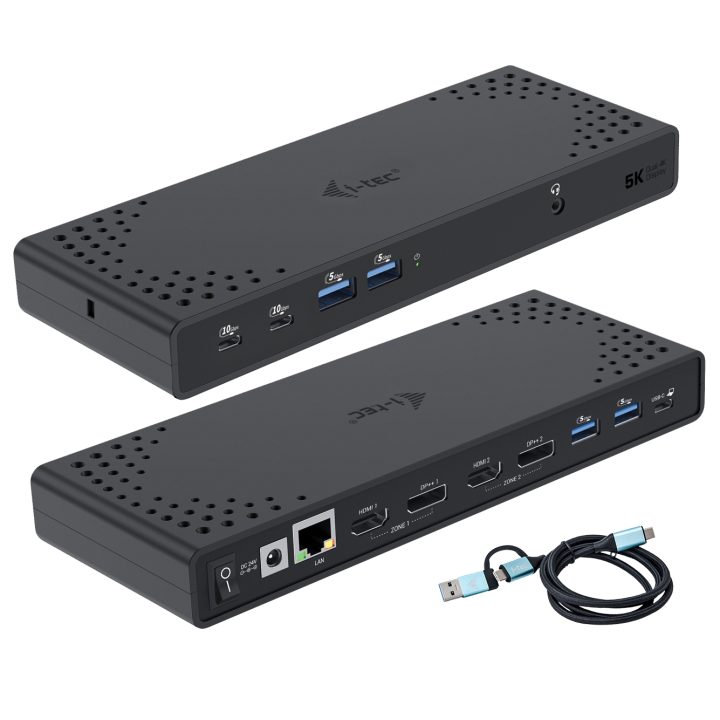 Estação de ancoragem i-tec USB 3.0 / USB-C / Thunderbolt 3 para dois…