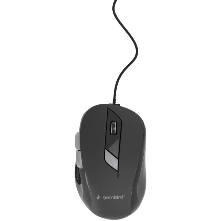 Gembird MUS-6B-01 ratón Oficina Ambidextro USB tipo A Óptico 1600 DPI