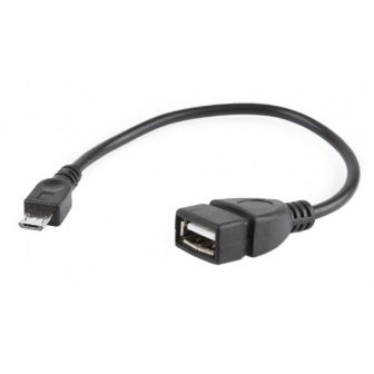 Gembird USB 2.0 OTG Micro B/M - A/H Cable 15 cm Black (A-OTG-AFBM-03)