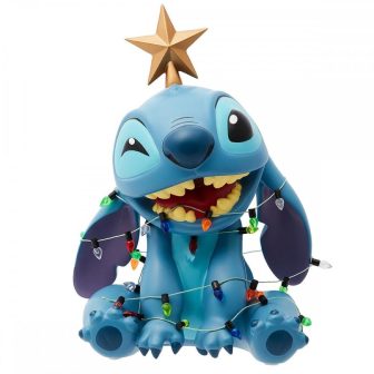 Figura Enesco Disney Stitch luzes de Natal (6015328)
