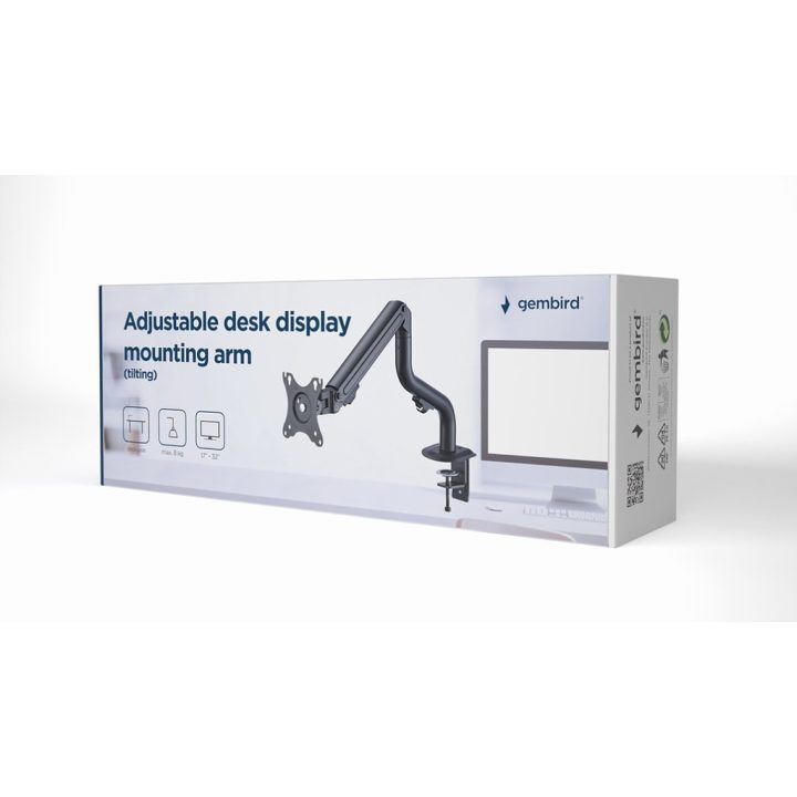 Gembird MA-DA1-02 suporte para monitor 32" Secretária Preto