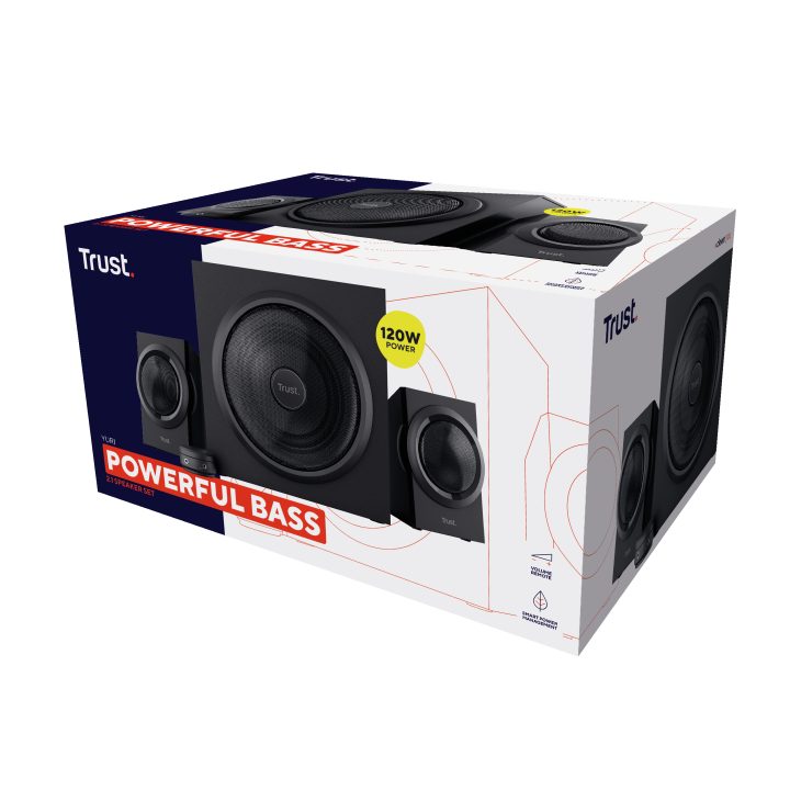 Trust Yuri conjunto de altavoces 60 W Universal Negro 2.1 canales De…
