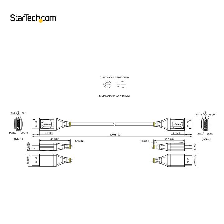 StarTech.com Cabo DisplayPort 1.4 de 4m Certificado VESA - 8K a 60Hz…