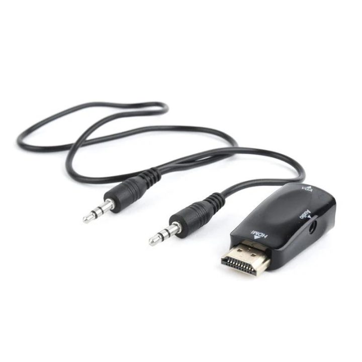 Adaptador Gembird HDMI para VGA e áudio, preto (A-HDMI-VGA-02)