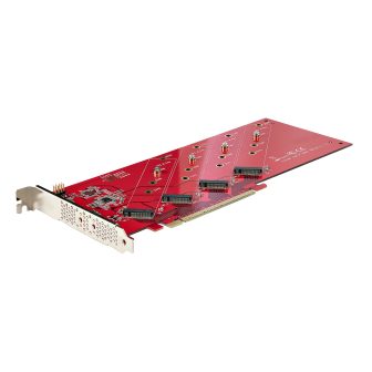 StarTech.com 4x M.2 PCIe Adapter Card, PCIe x16 to 4 NVMe or M.2 SSDs…