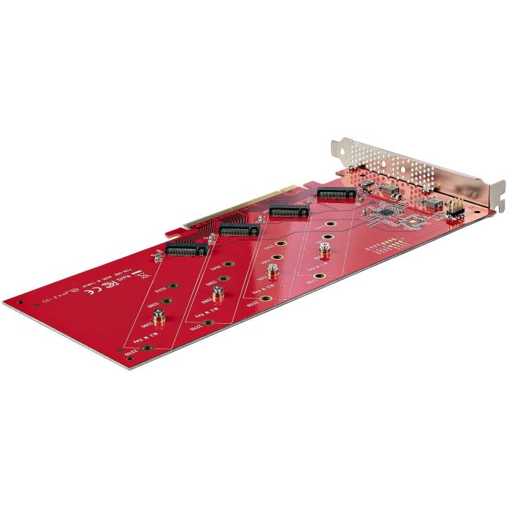 StarTech.com Tarjeta PCIe Adaptadora de 4x M.2, PCIe x16 a 4 NVMe o…
