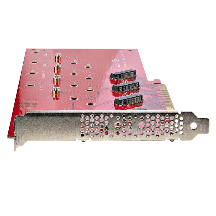 StarTech.com 4x M.2 PCIe Adapter Card, PCIe x16 to 4 NVMe or M.2 SSDs…
