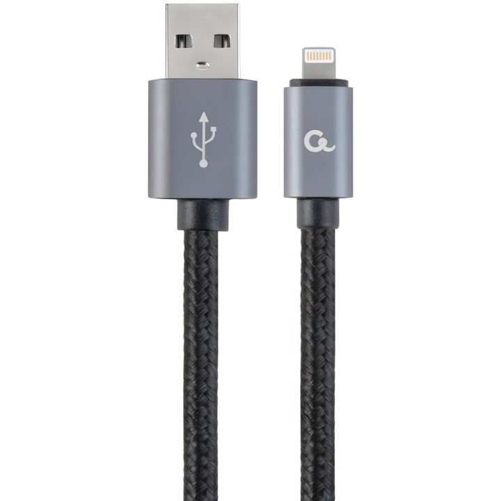 Gembird CCB-MUSB2B-AMLM-6 Lightning Connector Cable 1.8 m Black