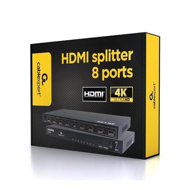 Gembird 8-Port HDMI Splitter Supports 3D Video (DSP-8PH4-03)