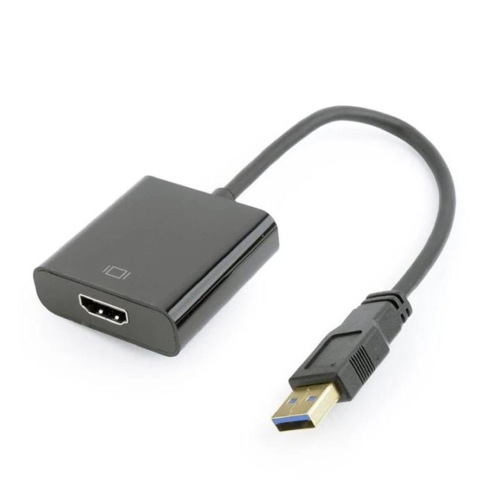 Gembird Adaptador de ecrã USB para HDMI, preto (A-USB3-HDMI-02)