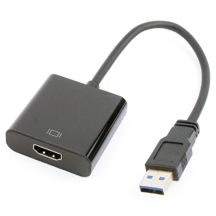 Gembird Adaptador de pantalla USB a HDMI, negro (A-USB3-HDMI-02)