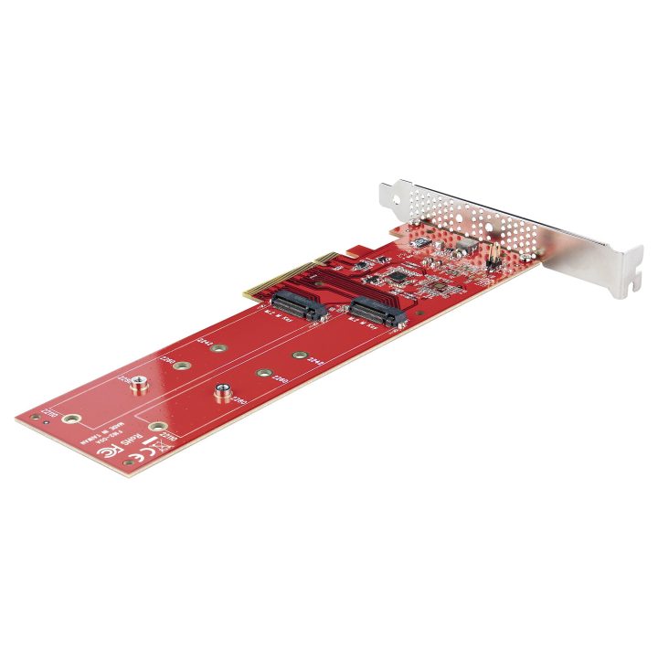 StarTech.com PCIe Adapter Card for 2 M.2 SSDs, PCI Express x8 or x16…