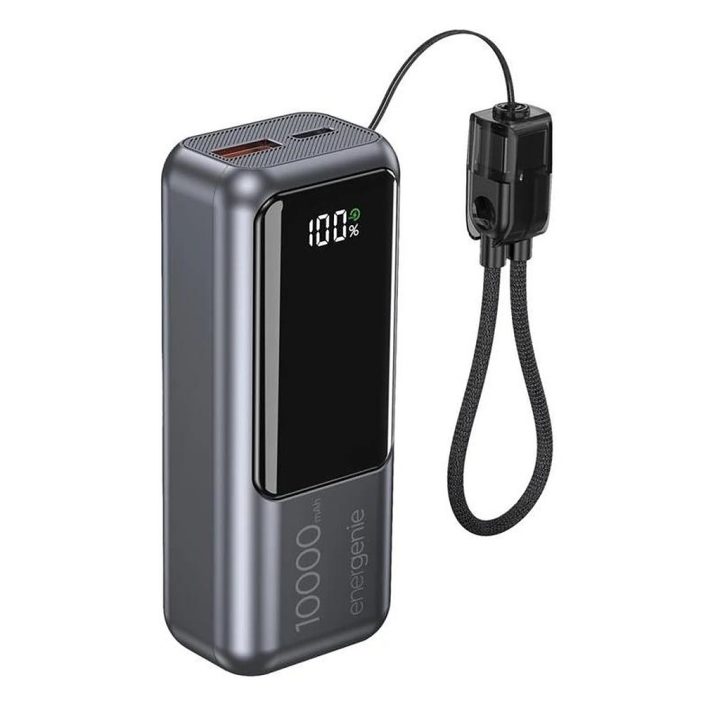 Powerbank Gembird com LCD 10000 mAh Cinzento (PB10-PD20-LCD-02)