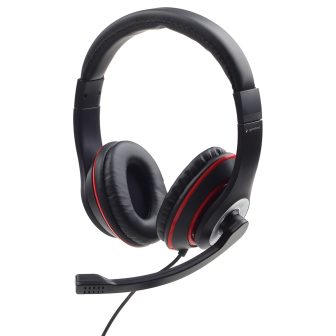 Gembird MHS-03-BKRD auricular y casco Auriculares Alámbrico Diadema…