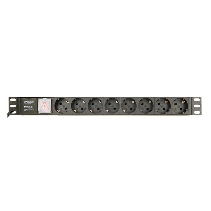 Gembird EG-PDU-014 Power Distribution Unit (PDU) 8 AC Outlets 1U Black