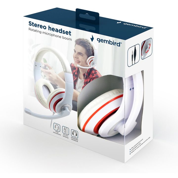 Gembird MHS-03-WTRD auricular y casco Auriculares Alámbrico Diadema…
