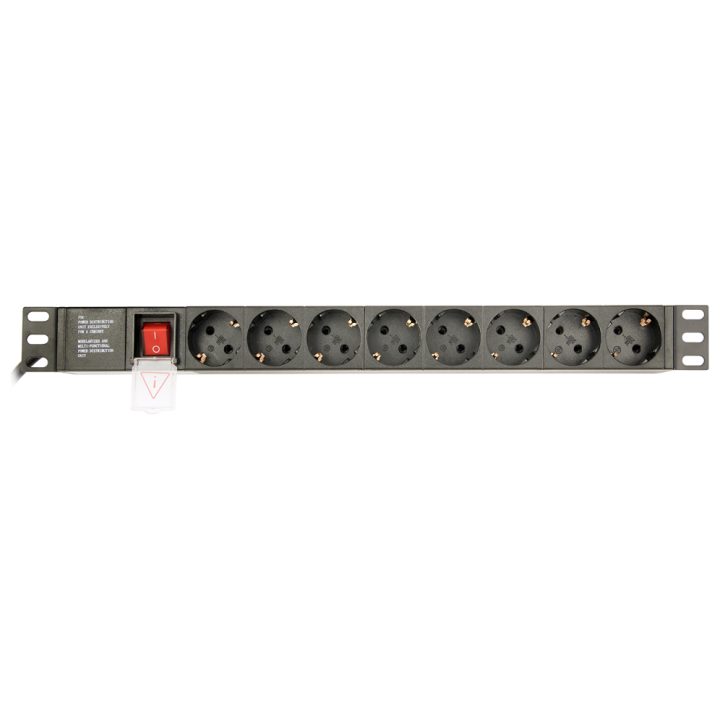 Gembird EG-PDU-014 Power Distribution Unit (PDU) 8 AC Outlets 1U Black