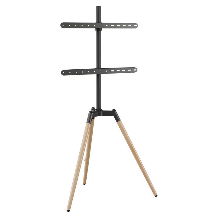 Gembird TVS-65S-01 TV Stand 65" Black, Wood